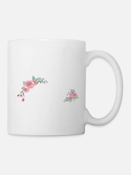 Buchstabe b Blumen - Tasse - Weiß