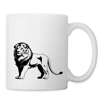 Löwe - Cute Wildcat Design - Tasse - Weiß - Rechts