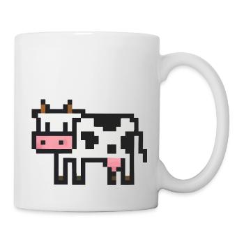 Kuh Pixel - Mug blanc - blanc - Droite