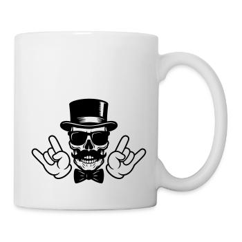Crâne de marié - Mug blanc - blanc - Droite