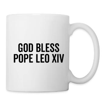 Gott segne Papst Leo XIV. - Tasse - Weiß - Rechts