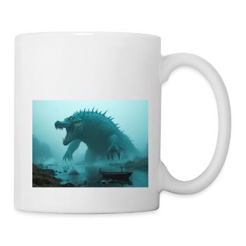 Afanc, keltisch-walisisches Seeungeheuer einer alten Legende - Tasse - Weiß - Rechts