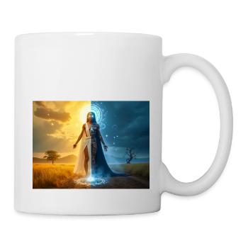 Adroa – Lugbara, dieu de la dualité, de la lumière et de l’ombre - Mug blanc - blanc - Droite