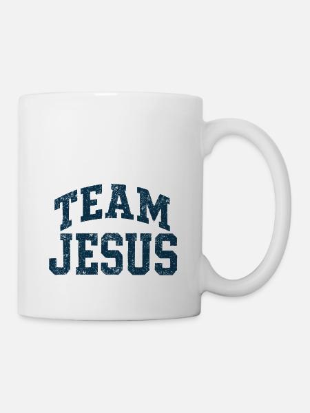 Team Jesus - Blau - Tasse - Weiß