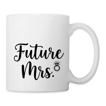 Zukünftige Mrs. Ring Brautdesign - Tasse - Weiß - Rechts