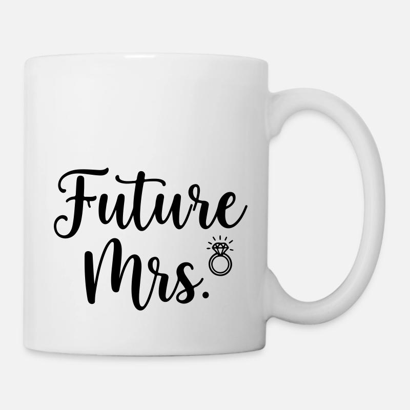 Zukünftige Mrs. Ring Brautdesign - Tasse - Weiß