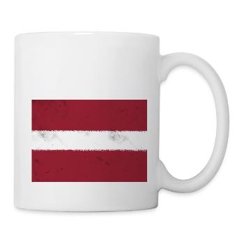 Flag of Latvia - Mug - white - Right