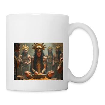 Tlazoteotl, aztekische Göttin der Lust, der Sünde und der Reinheit - Tasse - Weiß - Rechts