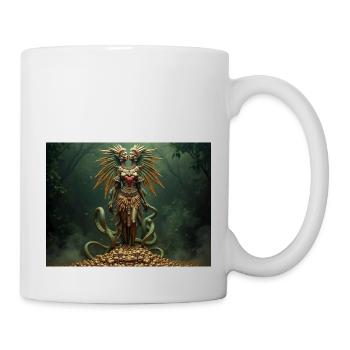Coatlicue, déesse aztèque de la terre de la vie et de la mort - Mug blanc - blanc - Droite
