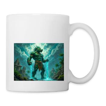 Tlaloc, Aztec god of rain, storms, and fertility - Mug - white - Right