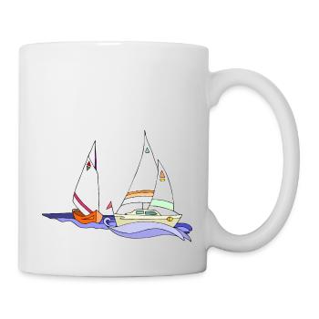 Segelboot - Tasse - Weiß - Rechts