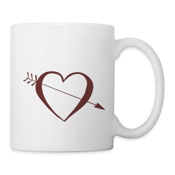 Herz Kompass - Tasse - Weiß - Rechts