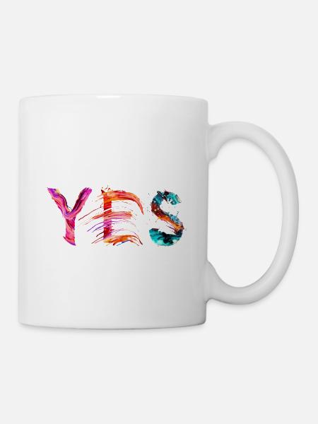 YES – Colorful Statement for Freedom & Creative - Mug - white
