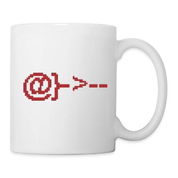 Rose Digital Print with Pixel Art - Mug - white - Right