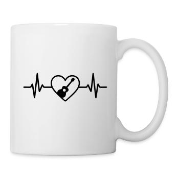 Heart Guitar Gitarrist - Tasse - Weiß - Rechts