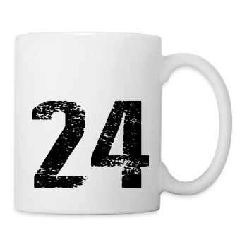24 Zahl Trikot - Tasse - Weiß - Rechts
