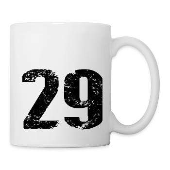 29 Zahl Trikot - Tasse - Weiß - Rechts