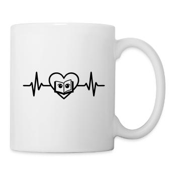 Manga Cœur Lecture Japon - Mug blanc - blanc - Droite