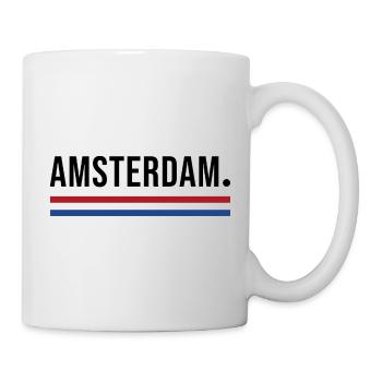 Amsterdam – Chemise streetwear minimale - Mug blanc - blanc - Droite