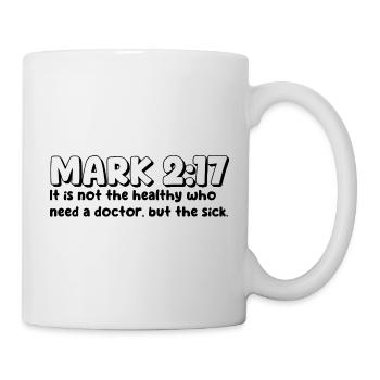 Marc 2:17 | Citation de la Bible - Mug blanc - blanc - Droite