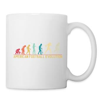 Conception de l’évolution du football américain - Mug blanc - blanc - Droite