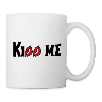 Red/Black Kiss Me illustration - Mug - white - Right