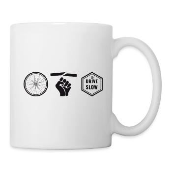 Vélo Rad - Rebus Rad(t)schlag - Fahr Langsam - Mug blanc - blanc - Droite