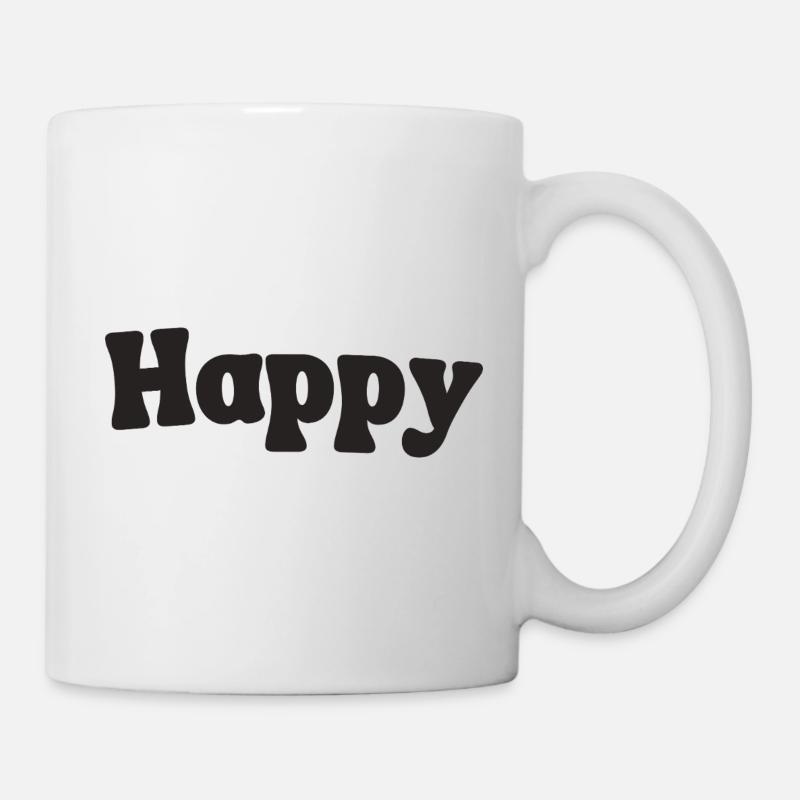 Happy - Tasse - Weiß