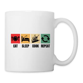 Eat Sleep Cook Repeat Cooking - Mug - white - Right