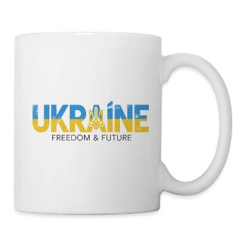Trident ukrainien Conception de la paix - Mug blanc - blanc - Droite