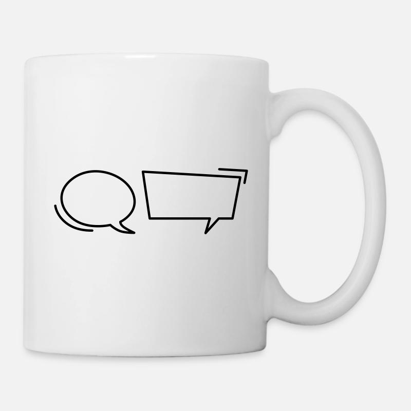 Comic Sprechblasen - Tasse - Weiß