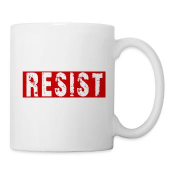 Resist Distressed Protest Typography - Mug - white - Right