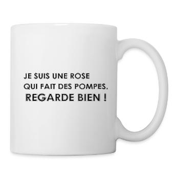 Je suis une rose qui fait des pompes - Mug blanc - blanc - Droite