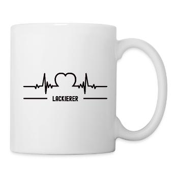 Heartbeat Varnisher Heart Best Painter Paint Shop - Mug - white - Right