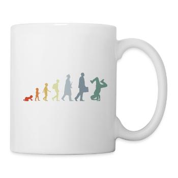 Vintage Breakdancer Evolution - Tasse - Weiß - Rechts