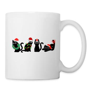 cat in christmas - Mug - white - Right