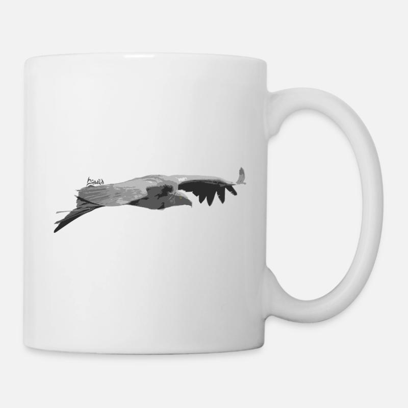 Griffon Vulture Silhouette - Mug - white