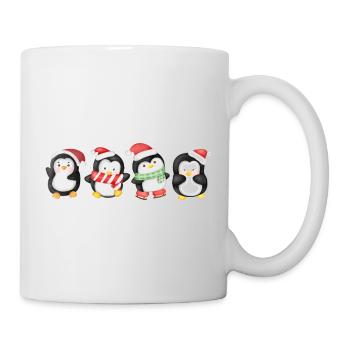 Drôle de pinguin Noël - Mug blanc - blanc - Droite