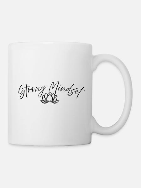 Strong Mindset – Meditation Lotus Design - Mug - white