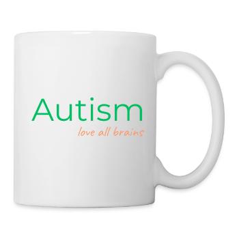 Autism - love all brains - Mug - white - Right