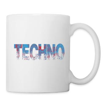 Techno Distressed Text Art - Mug - white - Right