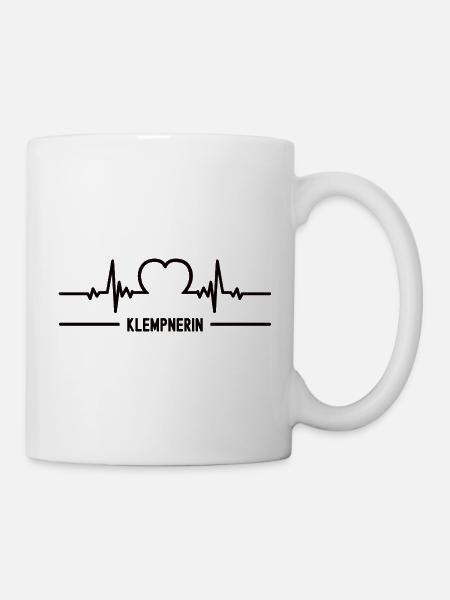 Heartbeat Plumber Birthday Plumber Women - Mug - white