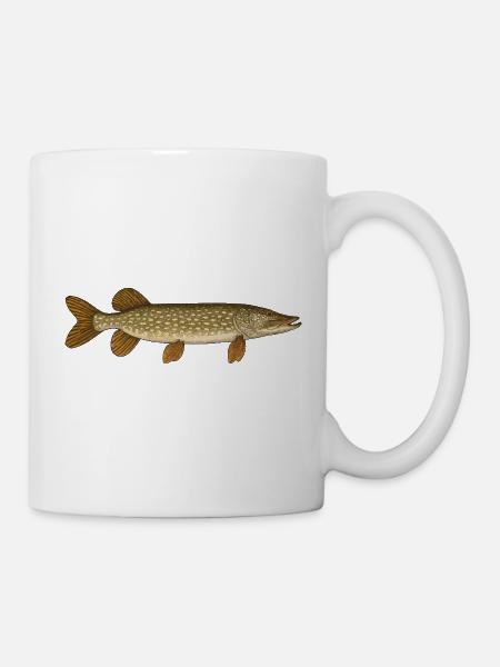 Hecht Köder Hecht Angler Hechte Hecht - Tasse - Weiß