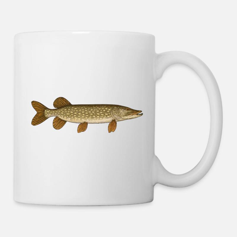 Hecht Köder Hecht Angler Hechte Hecht - Tasse - Weiß