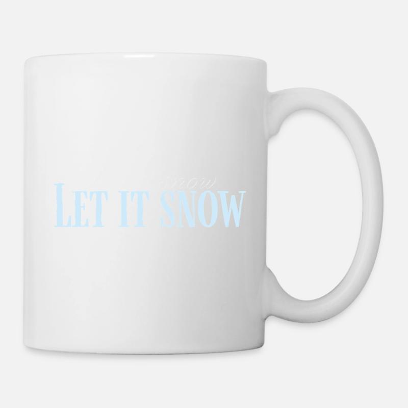 Let It Snow Drehbuch Eisblau - Tasse - Weiß