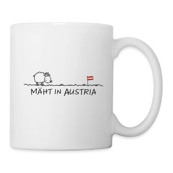Mäht en Autriche – Autriche : l’humour avec l’humour - Mug blanc - blanc - Droite