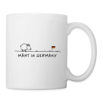 Mowing in Germany – pun Made in Germany - Mug - white - Right