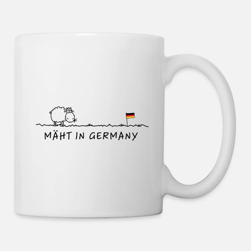 Mäht in Germany – Wortspiel Made in Germany - Tasse - Weiß