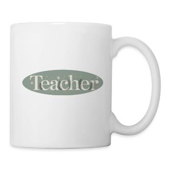 Enseignant d’hiver Lettrage Branches de sapin - Mug blanc - blanc - Droite
