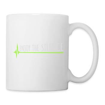 Enjoy The Silence Spruch Ruhe Stille Introvertiert - Tasse - Weiß - Rechts